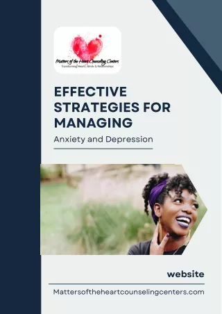 Effective Strategies for Managing Anxiety and Depression