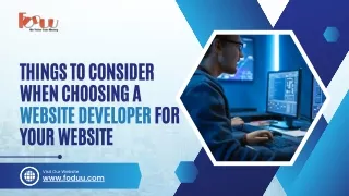 Things to Consider When Choosing a Website Developer for your Website | FODUU