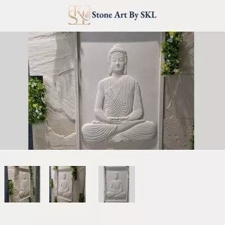 Buddha Sculpture Wall Cladding - Decorative Wall Cladding | Stone Art By SKL