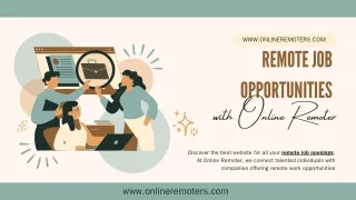 Remote Job Opportunities With Online Remoters