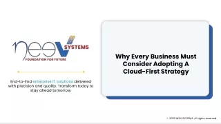 Why Every Business Must Consider Adopting A Cloud-First Strategy - Neev Systems