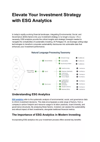 Elevate Your Investment Strategy with ESG Analytics