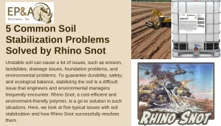5 Common Soil Stabilization Problems Solved by Rhino Snot