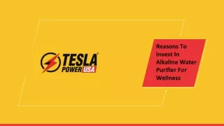 Top Reasons to Invest in an Alkaline Water Purifier - Tesla Power USA