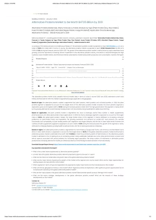 Meticulous Research® Forecasts Alternative Proteins Market to Reach $47.05 Bn