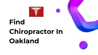 Find Chiropractor In Oakland