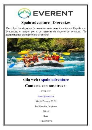 Spain adventure  Everent.es