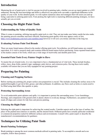 Mastering the Art of Paint Tools: Tips and Techniques