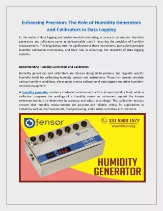 The_Role_of_Humidity_Generators_and_Calibrators_in_Data_Logging[1]