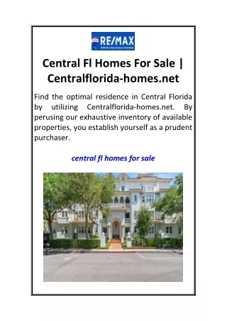 Central Fl Homes For Sale  Centralflorida-homes.net