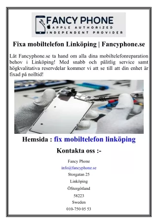 Fixa mobiltelefon Linköping  Fancyphone.se
