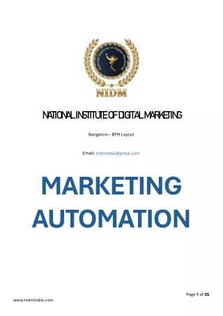 NATIONAL INSTITUTE OF DIGITAL MARKETING