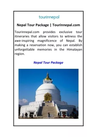 Nepal Tour Package  Tourinnepal.com