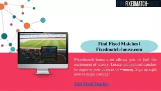 Find Fixed Matches Fixedmatch-house.com