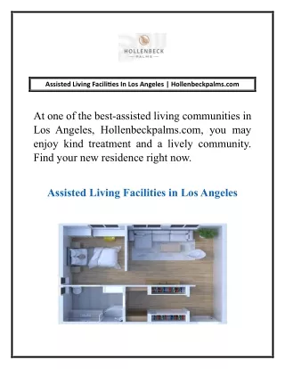 Assisted Living Facilities In Los Angeles | Hollenbeckpalms.com