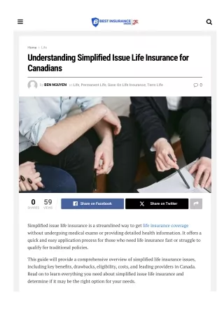 Demystifying Simplified Issue Insurance Options