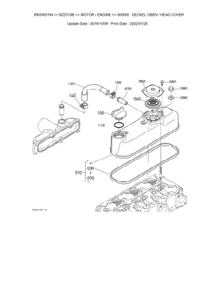 Kubota B2231DB Tractor Parts Catalogue Manual (Publishing ID BKIDK5194)