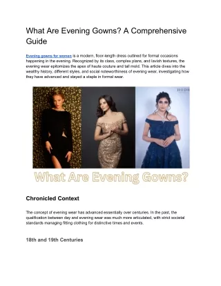 What Are Evening Gowns_ A Comprehensive Guide