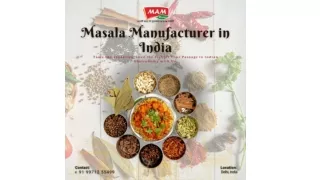 Masala Manufacturer in India