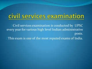 civil services examination