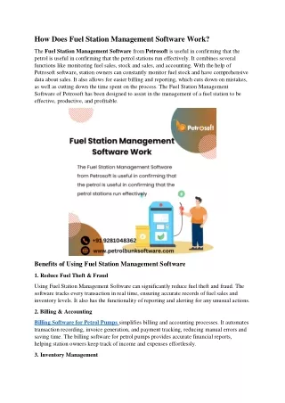 How Does Fuel Station Management Software Work