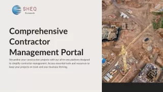 Comprehensive Contractor Management Portal for Contractors