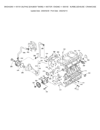 Kubota KX101-3 ALPHA2 (SN 80001-84999) Excavator Parts Catalogue Manual (Publishing ID BKIDA0296)