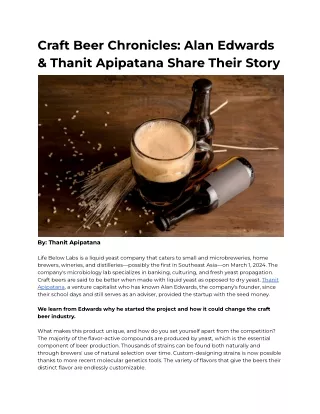 Craft Beer Chronicles_ Alan Edwards & Thanit Apipatana Share Their Story