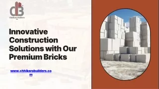 Innovative Construction Solutions with Our  Premium Bricks