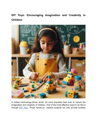 DIY Toys Encouraging Imagination and Creativity in Children