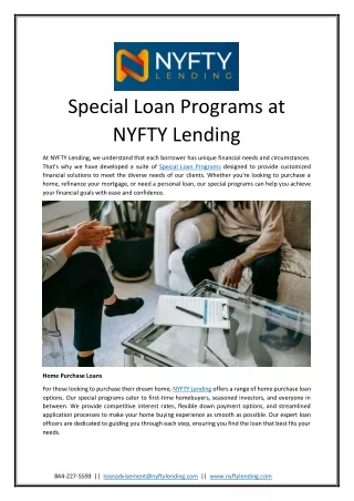 Special Loan Programs at NYFTY Lending