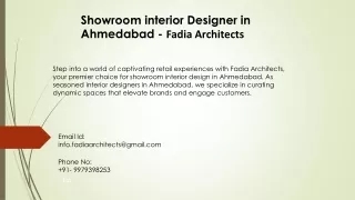 Showroom interior Designer in