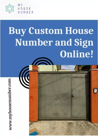 Buy Custom House Number and Sign Online