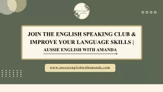 Join Our 6-Week English Speaking Club