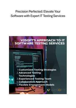 Testing Services Software - IT testing company | V2Soft