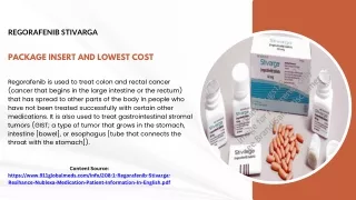 Regorafenib Stivarga Package insert and Lowest cost