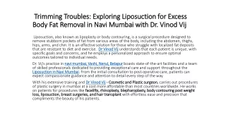 Trimming Troubles: Exploring Liposuction for Excess Body Fat Removal