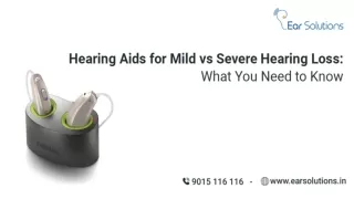 Hearing Aids for Mild vs Severe Hearing Loss: What You Need to Know