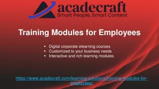 How To Find The Best Training Modules?