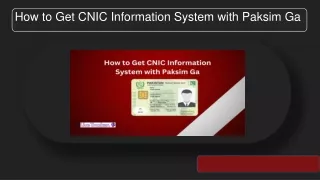 How to Get CNIC Information System with Paksim Ga