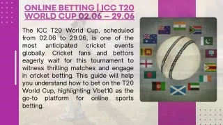 Online Betting  icc t20 World Cup 02.06.24