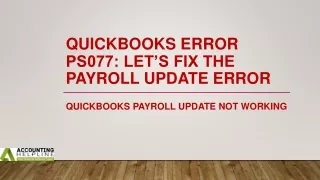 QuickBooks Payroll Update Not Working: Best Techniques for Fixing