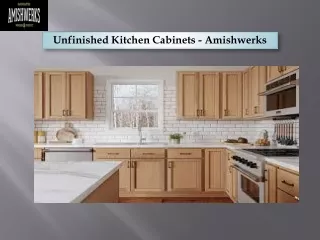 Unfinished Kitchen Cabinets - Amishwerks