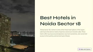 best hotels in noida sector 18