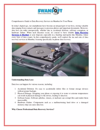 Top Data Recovery Services in Mumbai for Your Phone
