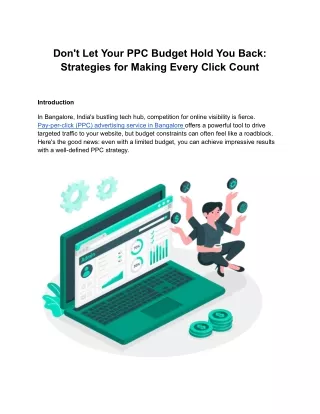 Don't Let Your PPC Budget Hold You Back: Strategies for Making Every Click Count