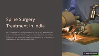 Top Spine Surgery Treatment in India with GoMedii