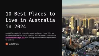 10 Best Places to Live in Australia in 2024