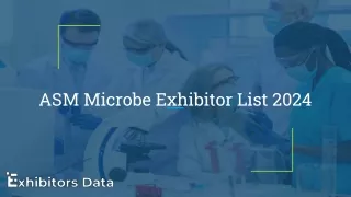 ASM Microbe Exhibitor List 2024