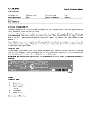 Volvo BL60B Backhoe Loader Service Repair Manual Instant Download